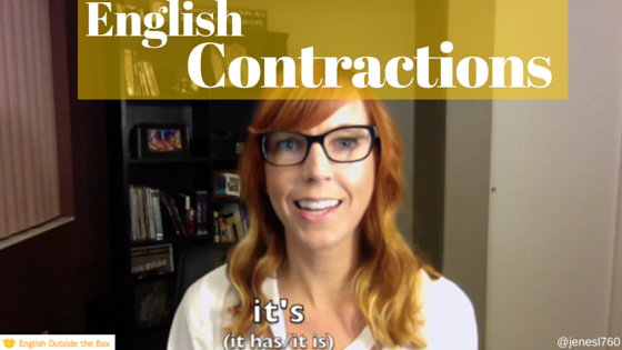 Learn English online with English Outside the box - contractions in English